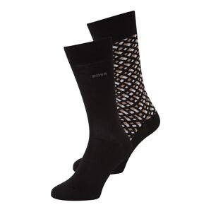 BOSS Black Ponožky  farba ťavej srsti / sivá / čierna / biela