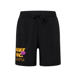 NIKE Športové nohavice 'FORM'  fialová / oranžová / čierna