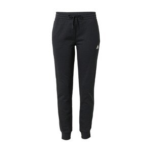 ADIDAS SPORTSWEAR Športové nohavice 'Essentials Fleece Logo'  čierna / biela