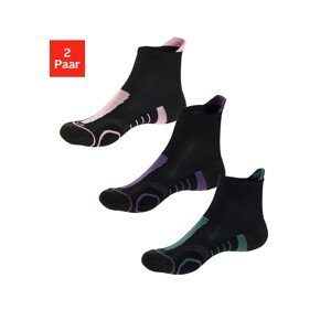 LASCANA ACTIVE Športové ponožky  zelená / tmavofialová / ružová