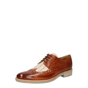 MELVIN & HAMILTON Šnurovacie topánky 'CLINT 34'  béžová / hnedá / svetločervená