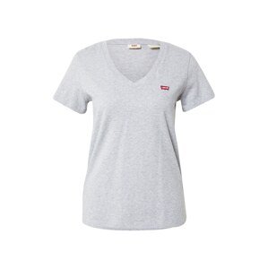 LEVI'S ® Tričko 'Perfect Vneck'  sivá melírovaná / červená