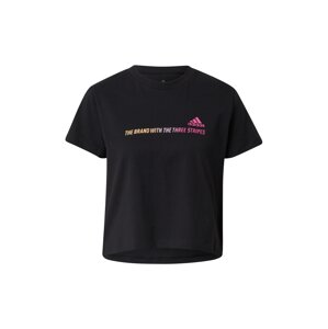 ADIDAS PERFORMANCE Funkčné tričko  pastelovo žltá / pastelovo oranžová / ružová / čierna
