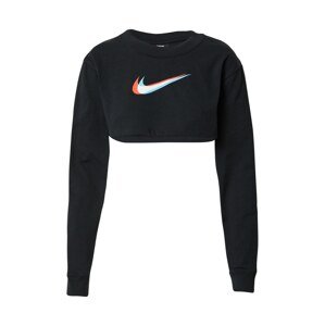 Nike Sportswear Mikina  svetlomodrá / koralová / čierna / biela