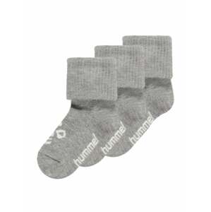 Hummel Športové ponožky 'Sora'  sivá melírovaná / biela