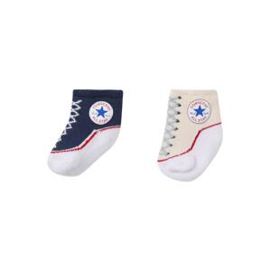 CONVERSE Ponožky 'CHUCK'  béžová / námornícka modrá / červená / biela