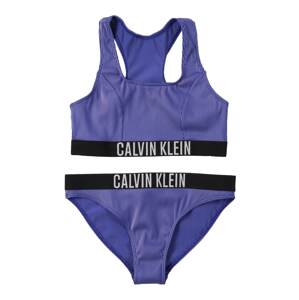 Calvin Klein Swimwear Bikiny  tmavofialová / čierna / biela