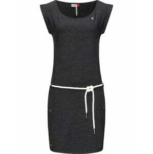 Ragwear Letné šaty  čierna melírovaná / biela