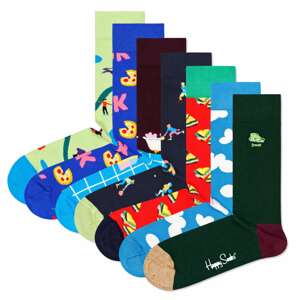 Happy Socks Ponožky  kráľovská modrá / svetlomodrá / svetlozelená / tmavozelená / zmiešané farby / červená
