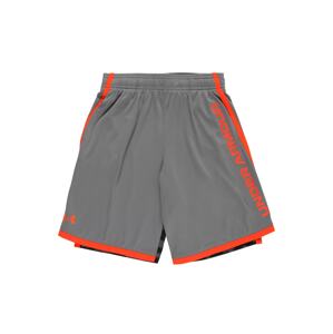 UNDER ARMOUR Športové nohavice 'Stunt 3.0'  antracitová / striebornosivá / oranžová
