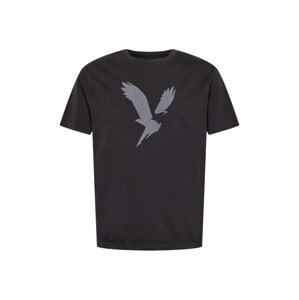 American Eagle Tričko  sivá / čierna