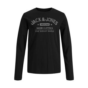 Jack & Jones Junior Tričko  svetlosivá / čierna