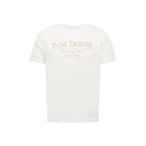 TOM TAILOR Tričko  púdrová / biela