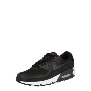 Nike Sportswear Nízke tenisky 'Air Max 90'  červená / čierna
