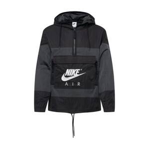 Nike Sportswear Prechodná bunda  tmavosivá / čierna