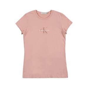 Calvin Klein Jeans Tričko  rosé / staroružová / biela