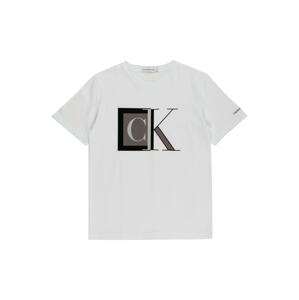 Calvin Klein Jeans Tričko  sivá / tmavošedá / čierna / biela