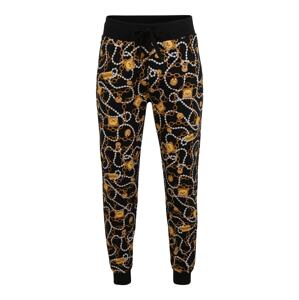 Moschino Underwear Pyžamové nohavice  zlatá / čierna / biela