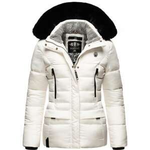 MARIKOO Zimná bunda 'Loveleen'  čierna / biela