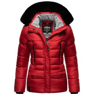 MARIKOO Zimná bunda 'Loveleen'  červená / čierna