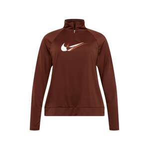 Nike Sportswear Športová mikina  hrdzavo červená / biela