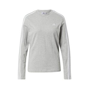 ADIDAS SPORTSWEAR Funkčné tričko 'Essentials 3-Stripes'  sivá melírovaná / biela