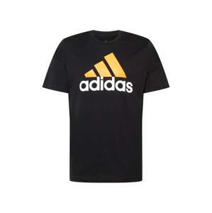 ADIDAS SPORTSWEAR Funkčné tričko 'Essentials Big Logo'  zlatá žltá / čierna / biela