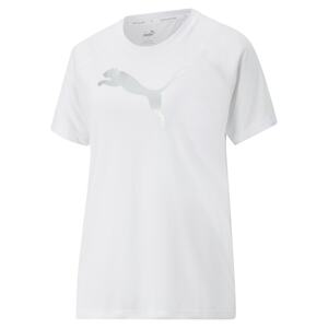 PUMA Funkčné tričko 'Evostripe'  strieborná / biela