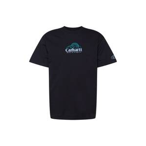 Carhartt WIP Tričko  azúrová / svetlomodrá / čierna