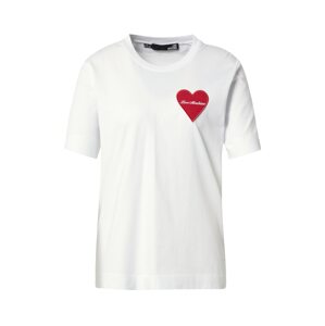 Love Moschino Tričko  červená / biela