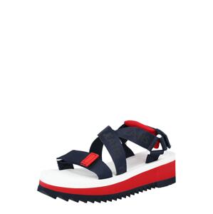 Tommy Jeans Sandále  modrá / červená / čierna / biela