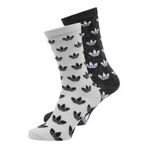 ADIDAS ORIGINALS Ponožky 'Monogram Full Glitter '  sivá / čierna / biela