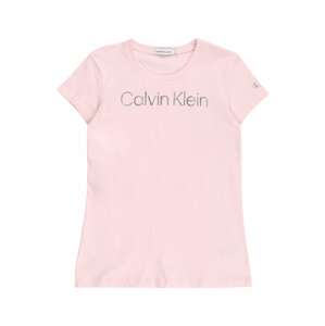 Calvin Klein Jeans Tričko  ružová / strieborná