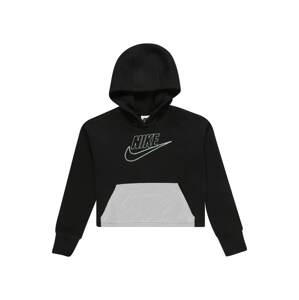 Nike Sportswear Mikina 'Icon Clash'  svetlosivá / čierna / strieborná