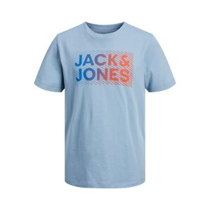 Jack & Jones Junior Tričko 'Raymond'  modrá / svetlomodrá / fialová / oranžová