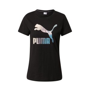 PUMA Funkčné tričko 'Crystal'  béžová / svetlomodrá / čierna / strieborná