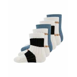 EWERS Ponožky  hnedá / petrolejová / čierna / biela
