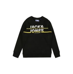 Jack & Jones Junior Mikina 'Charles'  žltá / čierna / biela
