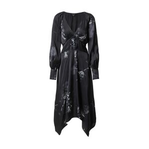 AllSaints Košeľové šaty 'RENATA'  sivá / svetlosivá / čierna