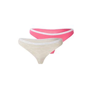 Calvin Klein Underwear Tangá  béžová / sivá / ružová / biela