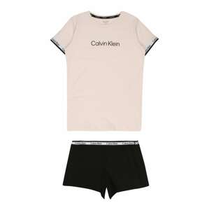 Calvin Klein Underwear Pyžamo  slonová kosť / čierna / biela