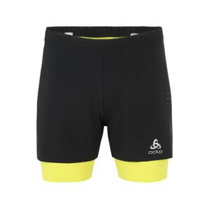 ODLO Športové nohavice 'Zeroweight 5'  žltá / čierna / biela