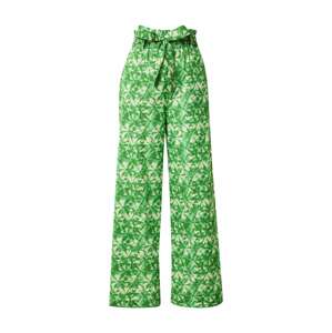 Lollys Laundry Plisované nohavice 'Vicky'  béžová / zelená
