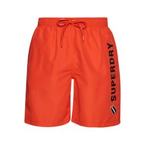 Superdry Plavecké šortky  oranžovo červená / čierna