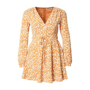 GLAMOROUS Šaty  oranžová / biela