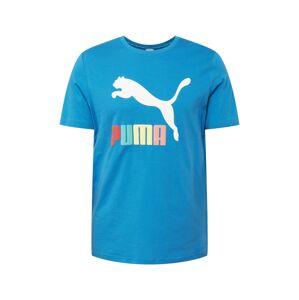 PUMA Tričko 'Interest'  modrá / svetložltá / oranžovo červená / svetločervená / biela