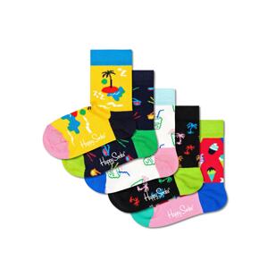 Happy Socks Ponožky  námornícka modrá / žltá / nefritová / svetloružová / biela
