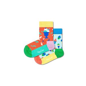 Happy Socks Ponožky 'Ice Cream'  svetložltá / zelená / nefritová / oranžová / biela