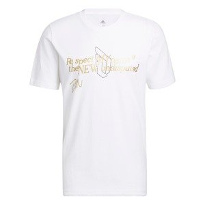 ADIDAS PERFORMANCE Funkčné tričko  modrá / zlatá / biela
