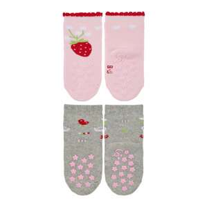 STERNTALER Ponožky  sivá melírovaná / zelená / ružová / červená / biela